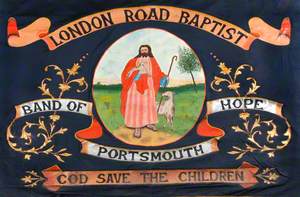 London Road Baptist Band of Hope, Portsmouth Banner: 'God Save the Children'