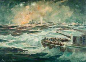 Attack by Destroyers on German Battleship 'Scharnhorst'