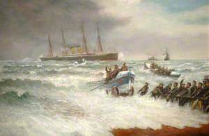 The Rescue of the German Steamer 'Eider' off Atherfield Ledge