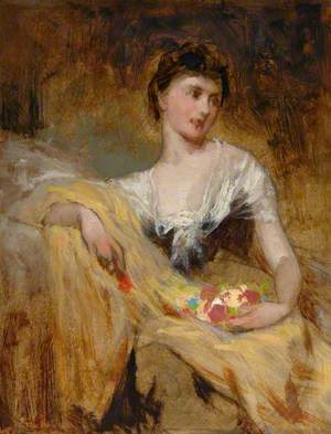 Seated Lady with Flowers