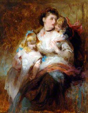 Seated Woman and Two Children