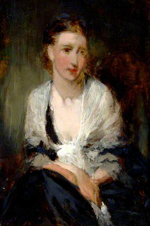 Seated Lady in White Shawl
