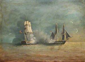 Naval Battle between HMS 'Peacock' and USS 'Hornet', 1873