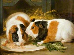 Double Portrait of Henrietta Ward's Pet Guinea Pig