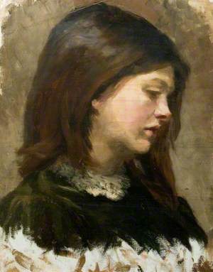 Study of a Girl in Green Dress (Bushey Model)