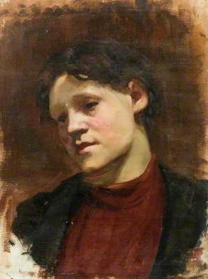 Study of a Girl in Red Jumper (Bushey Museum)