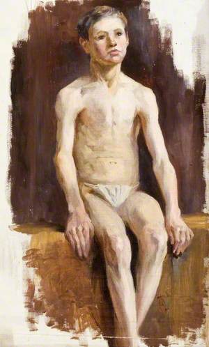 Study of a Male Model at the Herkomer School