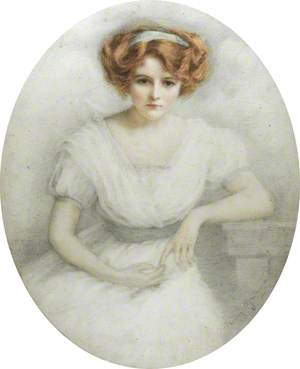 Young Woman in a White Dress