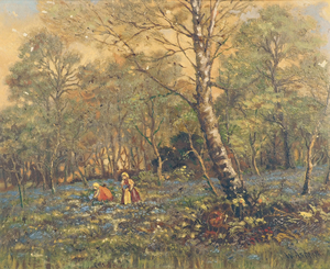 Girls in a Bluebell Wood