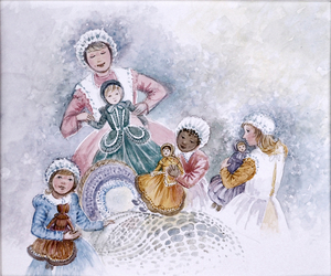 Victorian Children with Dolls