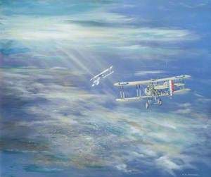 Sunlight Giveaway, DH2 Attacking Albatross CIII, Western Front, 1916