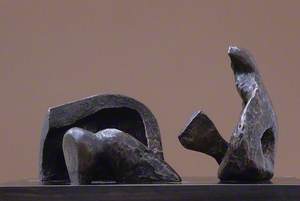 Maquette for Three-Piece Reclining Figure: Draped