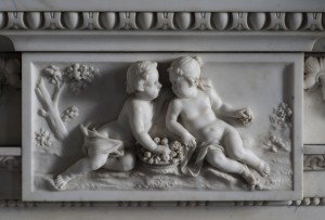 Relief of Two Putti with Fruit Basket