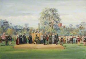 St Albans Pageant, 1953, Tableau Possibly of Elizabeth I Visiting St Albans