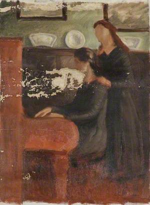 Two Girls Playing the Piano