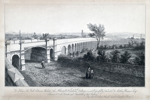 This Etching of the Forth Extension Viaduct of the Newcastle and Carlisle Railway is Most Respectfully Dedicated to Matthew Plummer Esquire Chairman and to the Directors and Shareholders of that Railway. By Their Obedient Humble Servant Christopher Brown