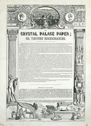 Crystal Palace Paper or Visitors' Remembrancer