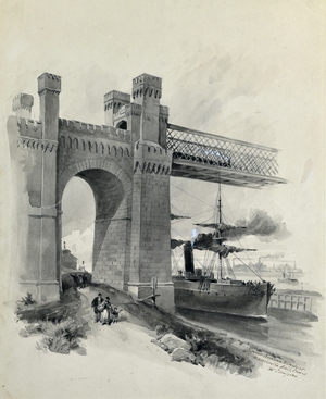 Under Runcorn Viaduct Manchester Ship Canal
