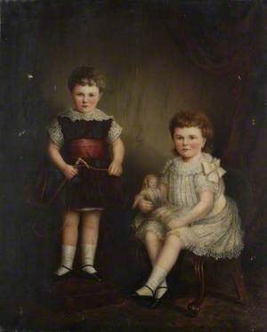 Portrait of Two Children in Nineteenth-Century Dress