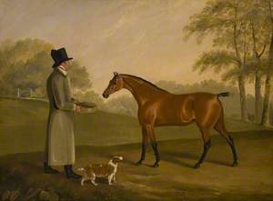 A Horse in a Landscape with the Groom, David Bennett