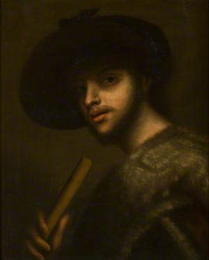 A Man with a Pipe or Flute
