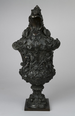 A Pair of Bronze Ewers
