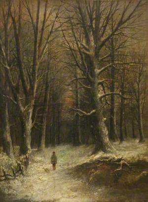 Snow Scene in a Forest
