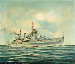 HMS 'Belfast' at Sea