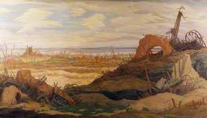 The Outskirts of Lens: In the Foreground Ruins of the Mine Buildings Known as 'Fosse St Louis'