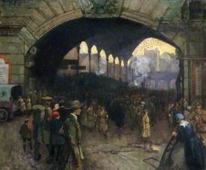 Victoria Station, 1918: The Green Cross Corps (Women's Reserve Ambulance), Guiding Soldiers on Leave