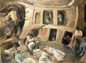 Malta, the Hypogeum: People of Paola Sheltering during a Raid