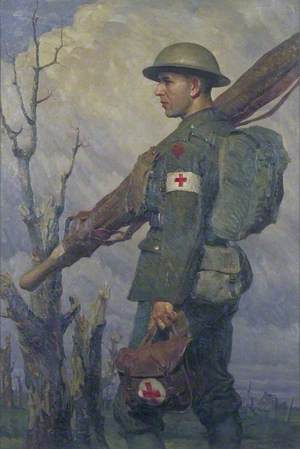 A Royal Army Medical Corps Stretcher-Bearer, Fully Equipped
