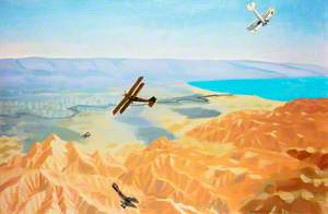 Study for 'The Dead Sea: An Enemy Aeroplane over the Dead Sea, Palestine'
