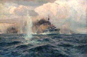 HMS 'Lion' at the Dogger Bank Action