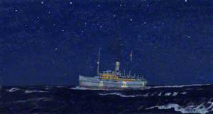 A Hospital Ship at Night