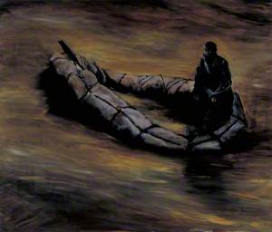 A Lone Survivor, Covered in Oil