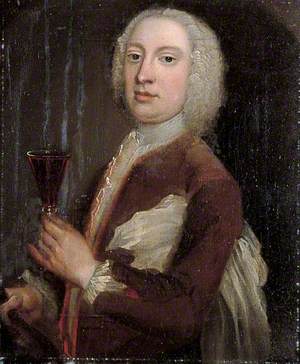 Portrait of a Man Holding a Wine Glass