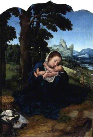 The Virgin and Child Resting in an Imagined Landscape