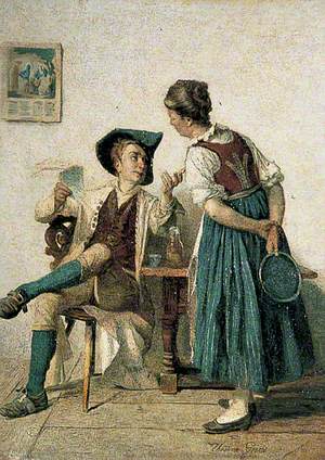 Interior with a Serving Maid and a Young Man