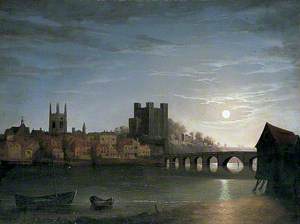 Rochester Bridge, Kent, by Moonlight
