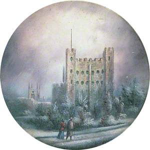 Rochester Castle, Kent, in Winter