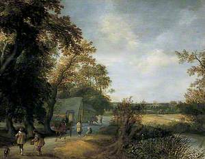 Landscape with Peasants on a Road
