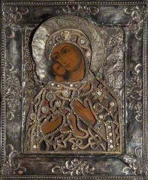 Icon with the Virgin of Vladimir
