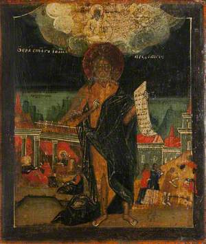 Icon with Saint John the Baptist the Foreteller