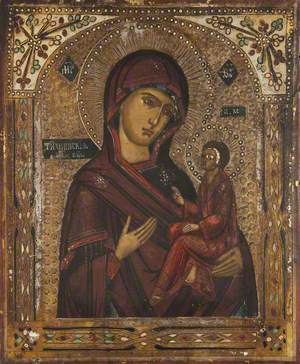 Icon with Tikhvin Mother of God