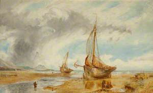 Shore Scene with Trawlers