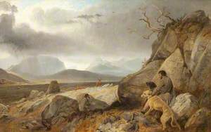 A Scottish Landscape with Stalkers