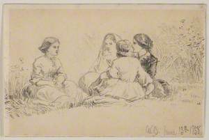 Four Young Women, Seated