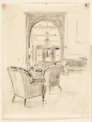 Interior with Armchairs and Arched Doorway