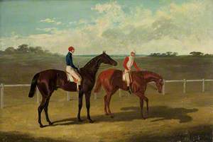 Two Racehorses – 'Charles XII' and 'Euclid' – with Jockeys